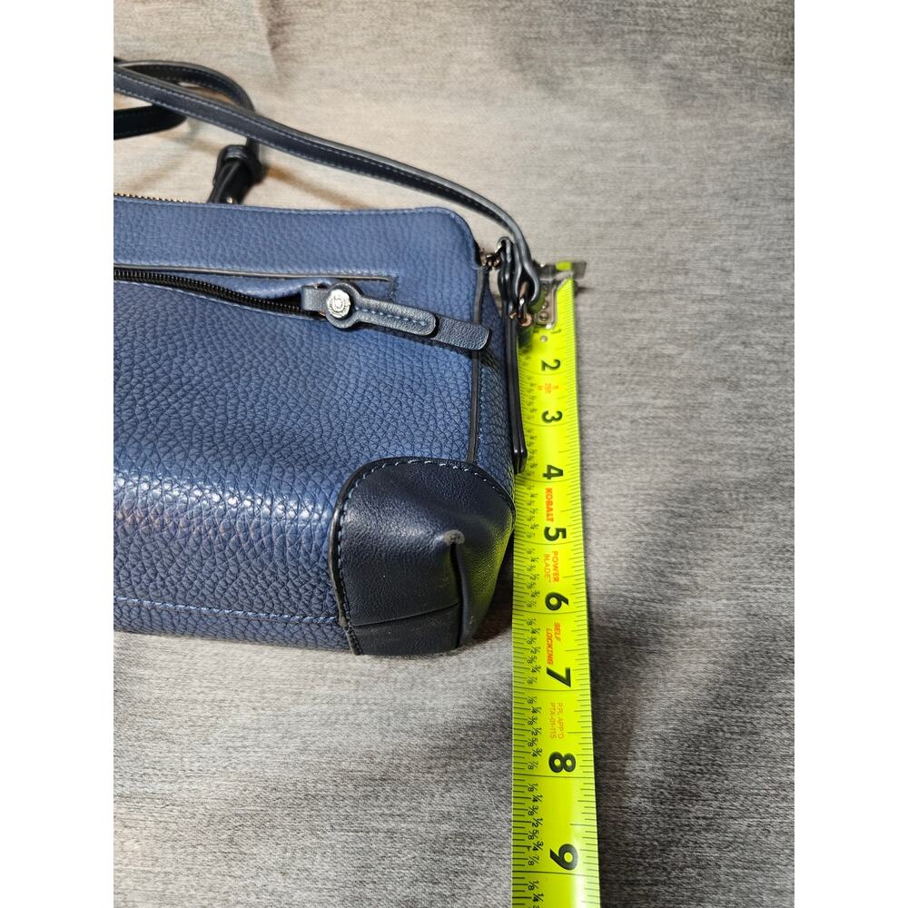 Bugatti Womens Dark Blue/Black Faux Leather Crossbody Bag EUC - Picture 9 of 12